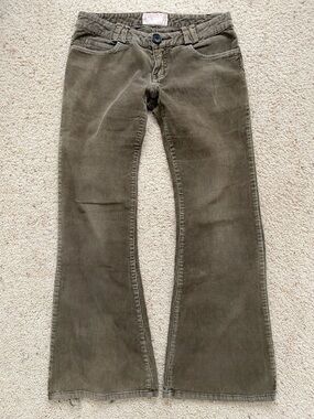 Salad Gal on Board Bell Bottom Corduroys. M.